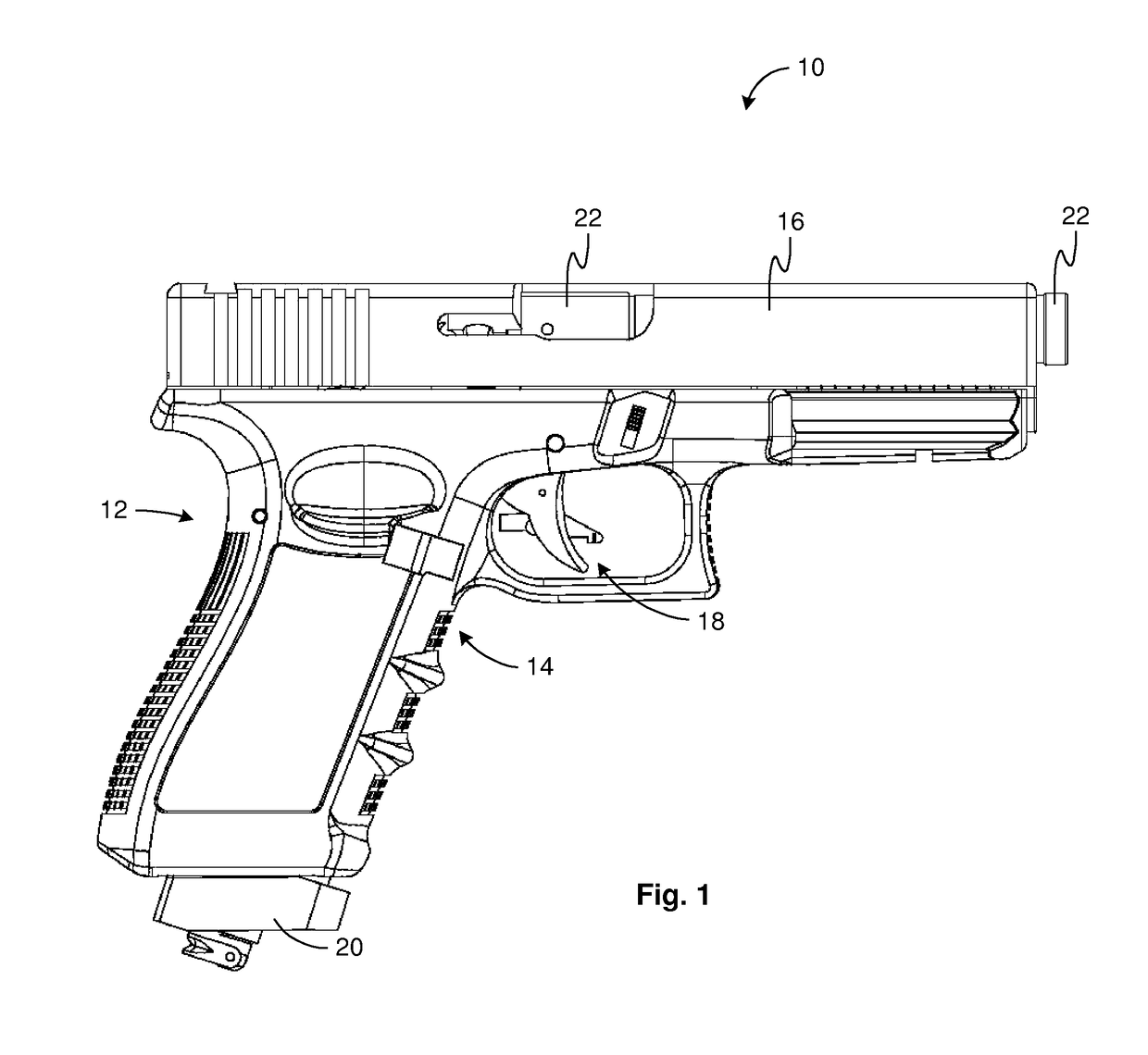 Pneumatic system and method for simulated firearm training