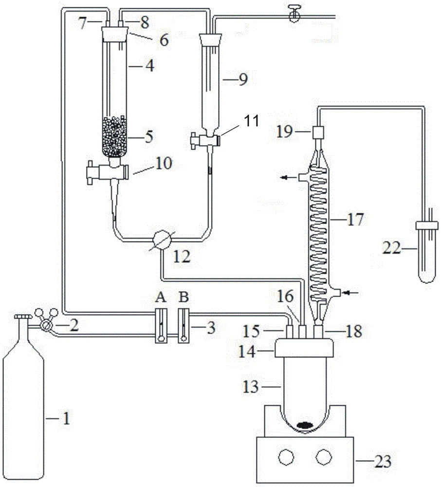Experimental apparatus for continuous extraction of various forms of sulfur in sediment sample