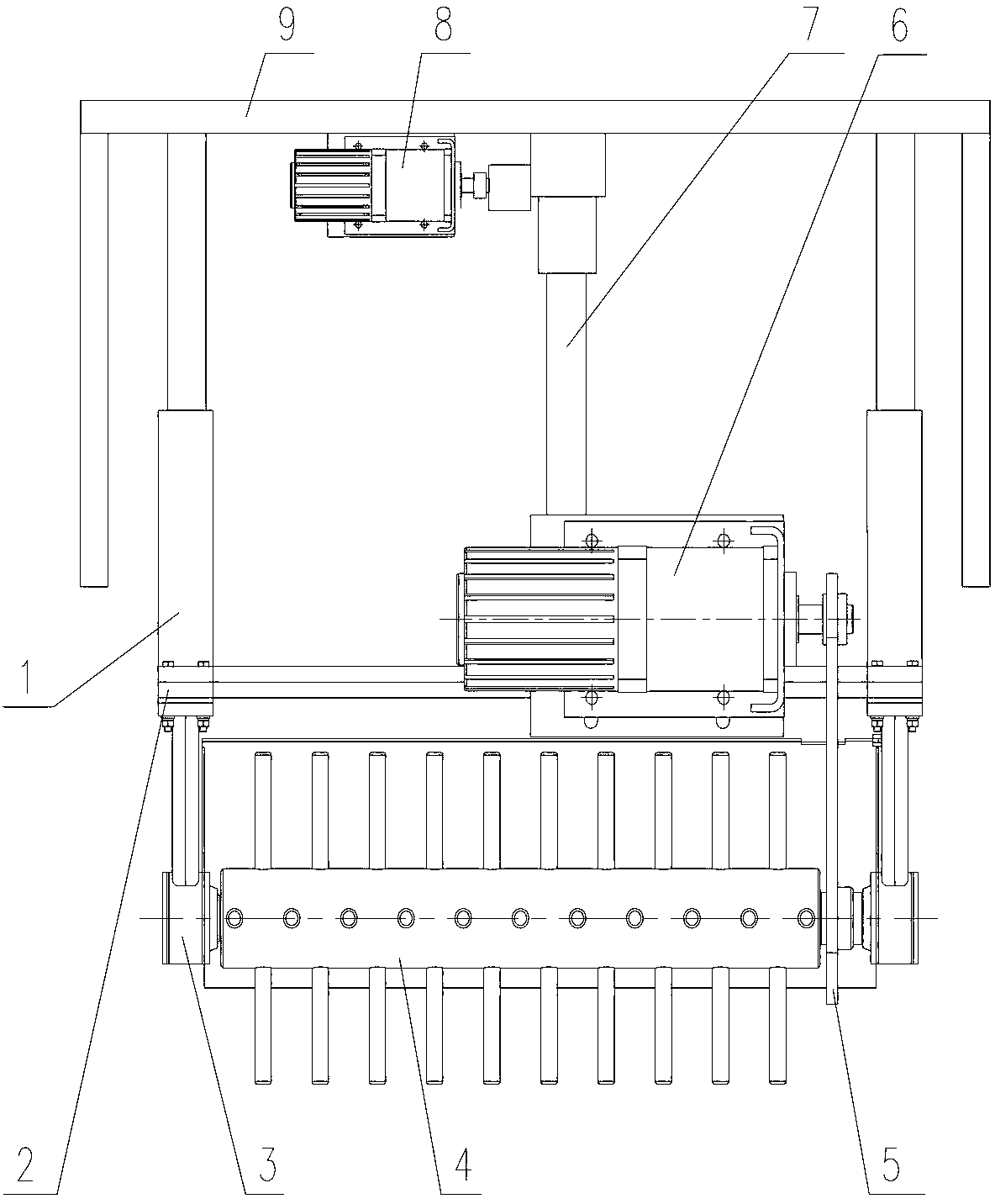 Large-area material mixing and agitating system