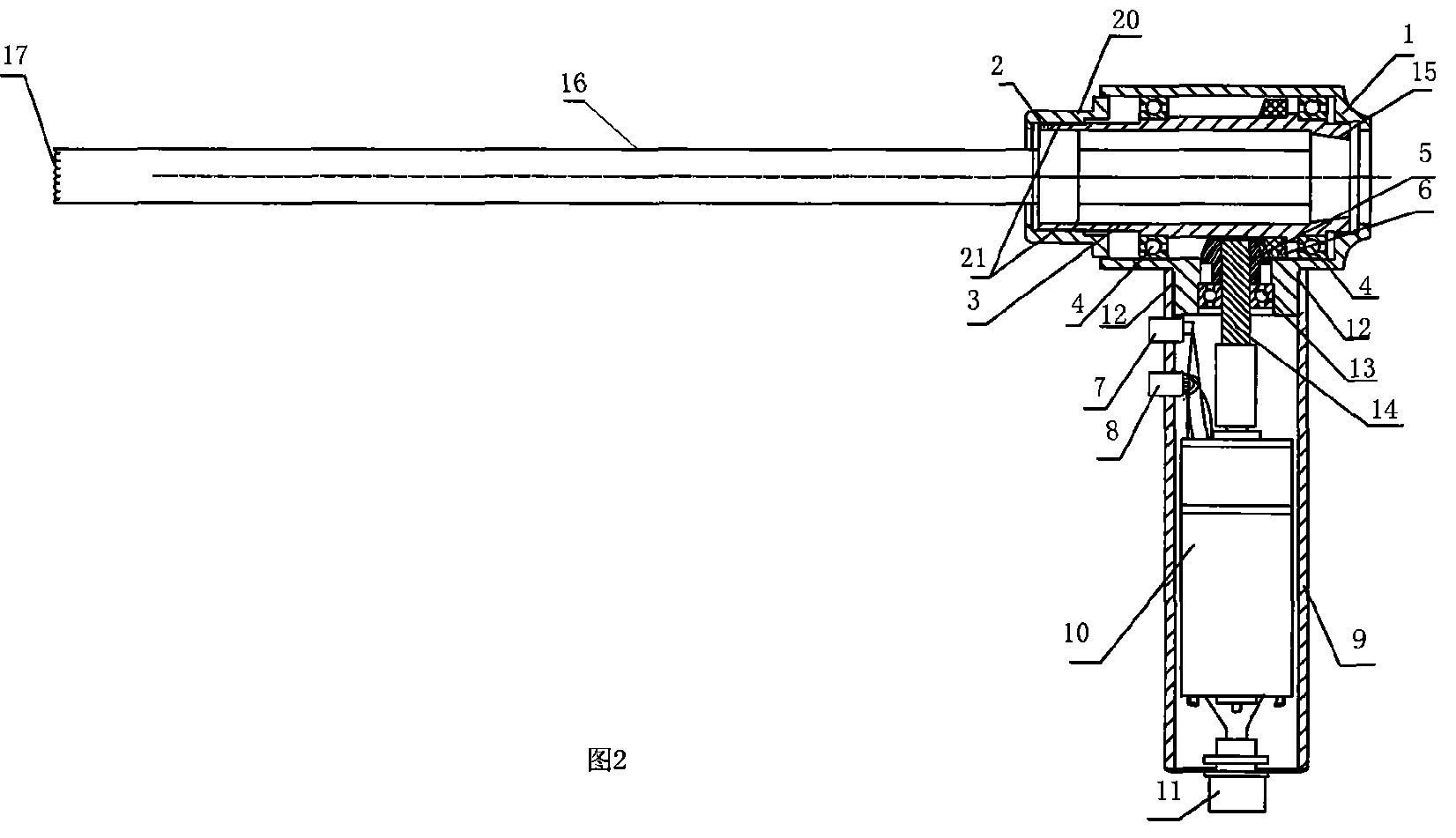 Electric excising device for gynaecologic operation