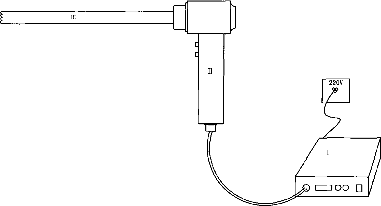 Electric excising device for gynaecologic operation