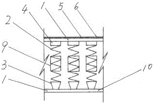 Template sealing strip for preventing root of hydraulic reinforced concrete retaining wall from rotting