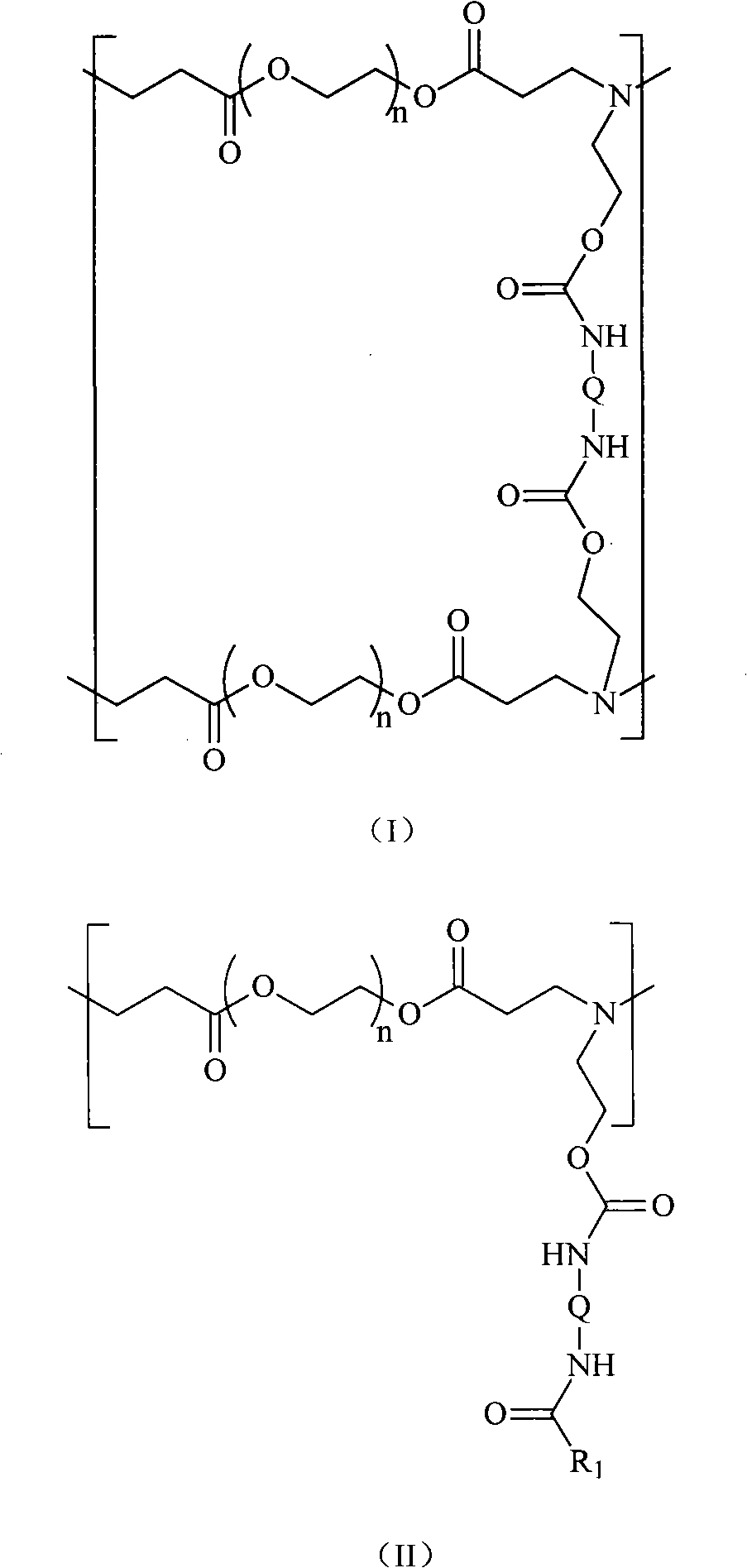 Cross linking polymer and preparation method thereof