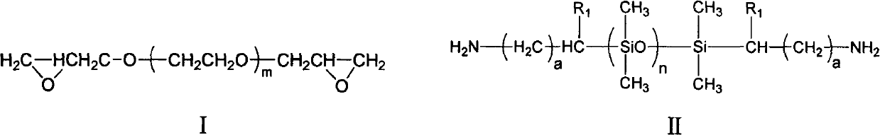 Polyether/aminopolysiloxane block copolymer and use thereof