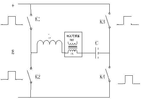 Coil-winding type electronic induction water processing circuit and water processing method thereof