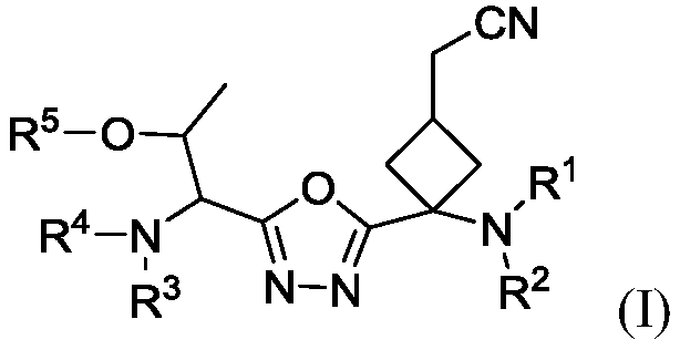 1, 3, 4-oxadiazole-2-cyclobutyl compound and preparation method thereof