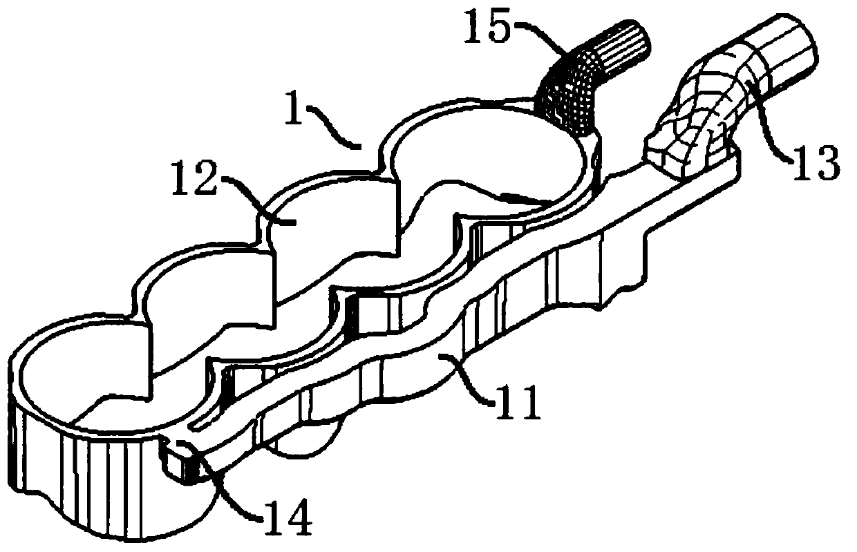 An automobile engine cooling water jacket structure with integrated exhaust manifold