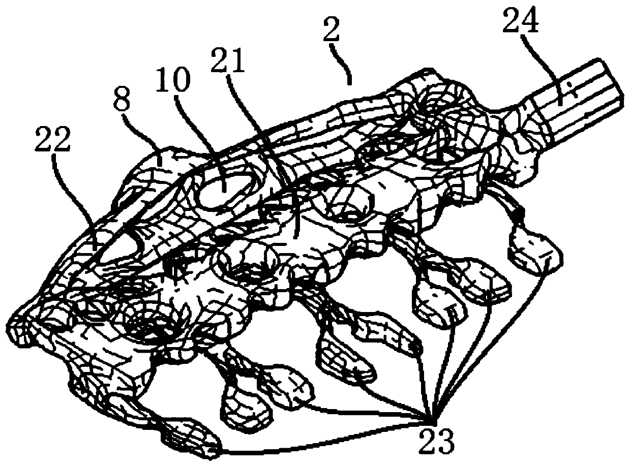 An automobile engine cooling water jacket structure with integrated exhaust manifold