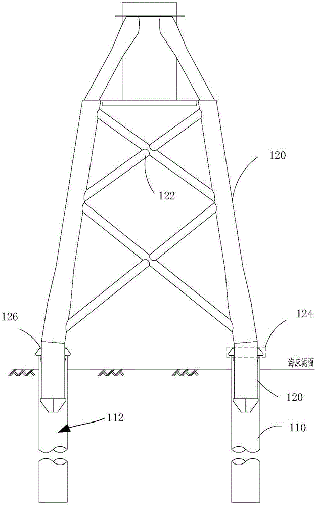 Offshore fan supporting structure and construction method thereof