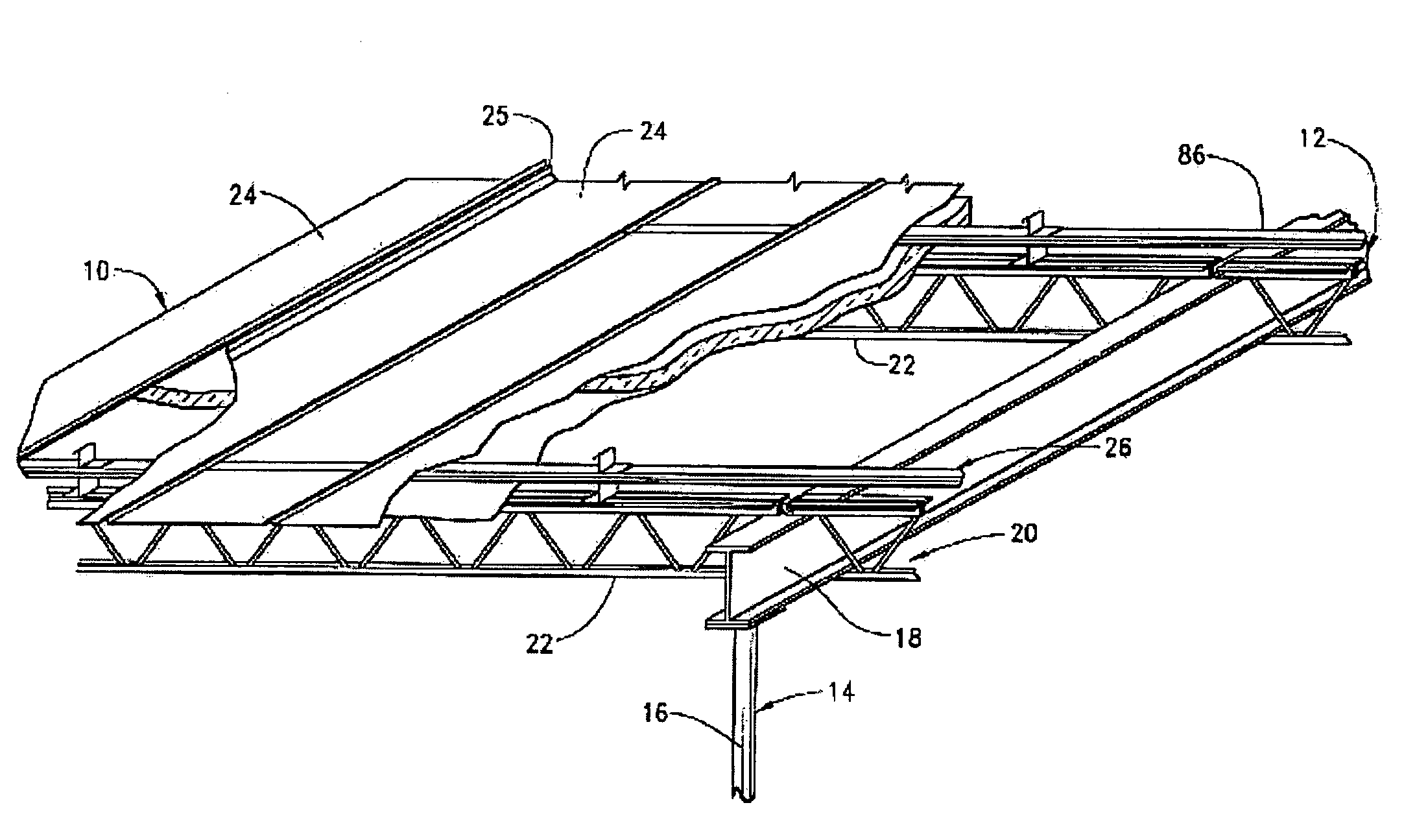 Roof assembly having increased resistance to sidelap shear