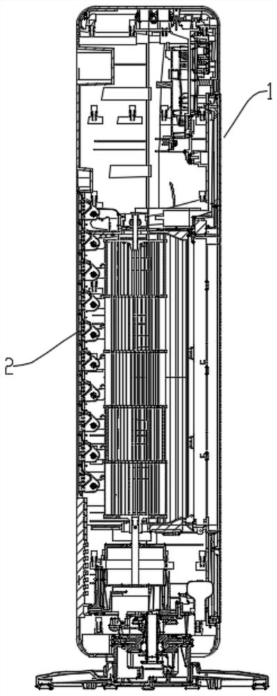 Shell assembly of cooling-heating fan and cooling-heating fan