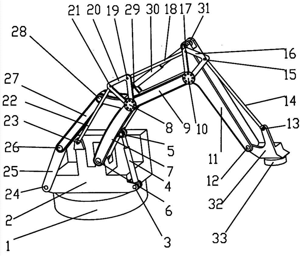 Palletizing robot with large working space