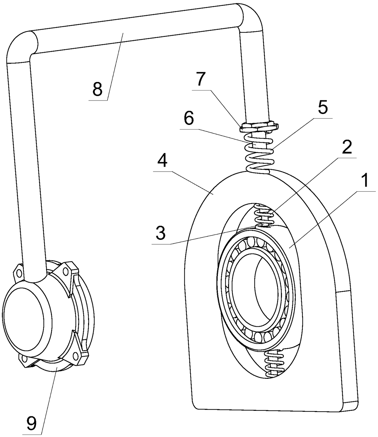 Vibration and noise reduction dynamic shock absorber for rail vehicle wheel set