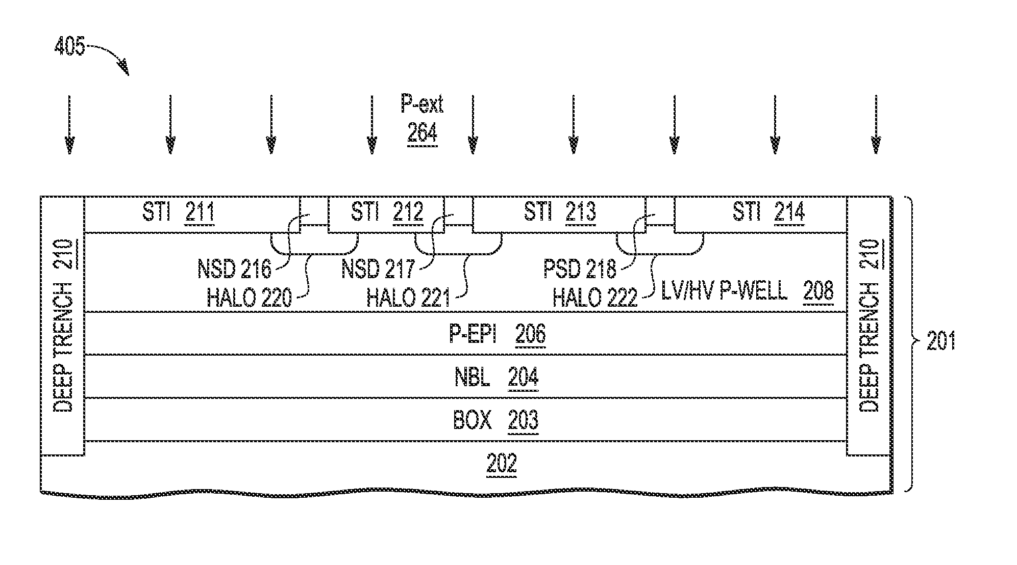 Low Voltage NPN with Low Trigger Voltage and High Snap Back Voltage for ESD Protection