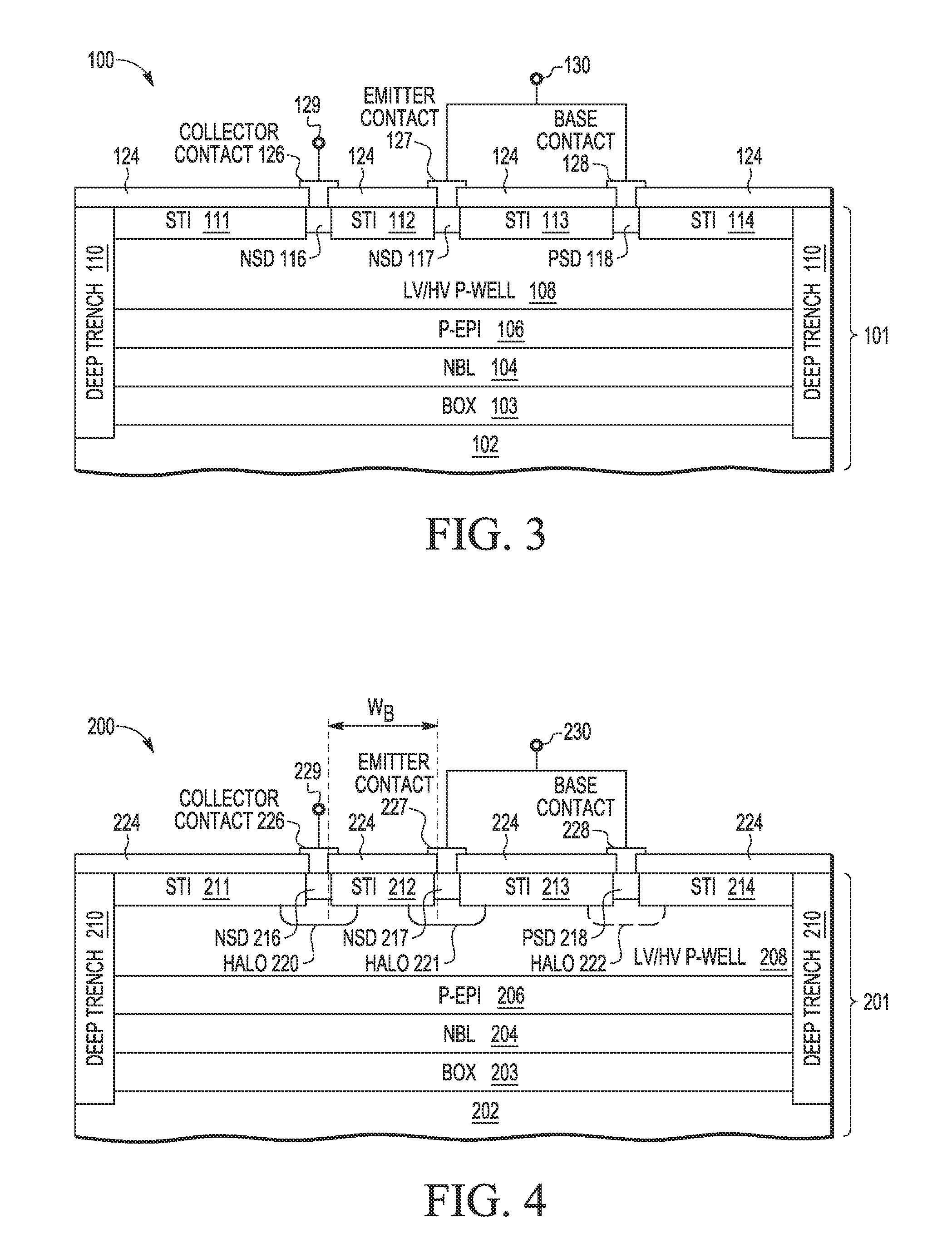 Low Voltage NPN with Low Trigger Voltage and High Snap Back Voltage for ESD Protection