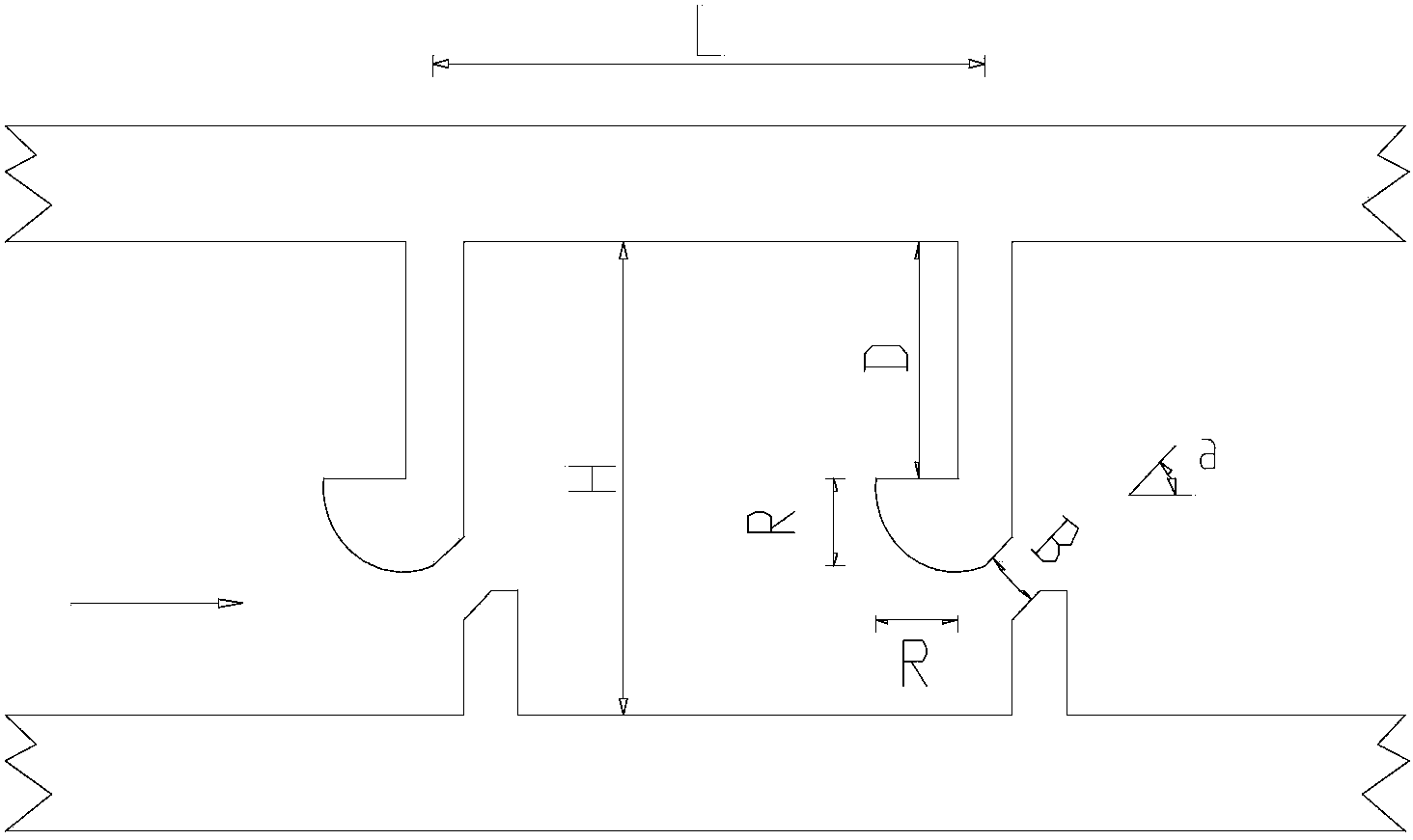 Vertical seam fishway structure