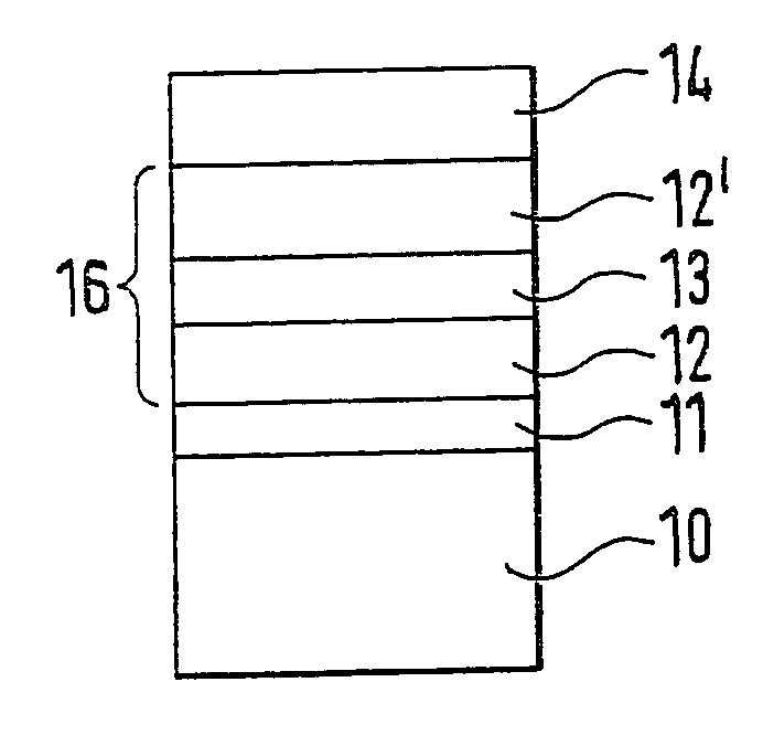 Magneto-resistive layer arrangement and gradiometer with said layer arrangement