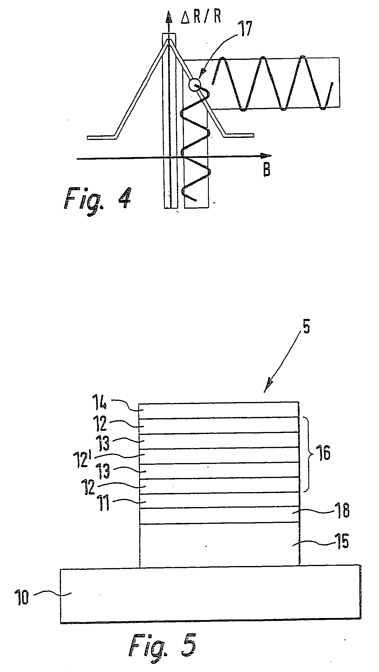 Magneto-resistive layer arrangement and gradiometer with said layer arrangement