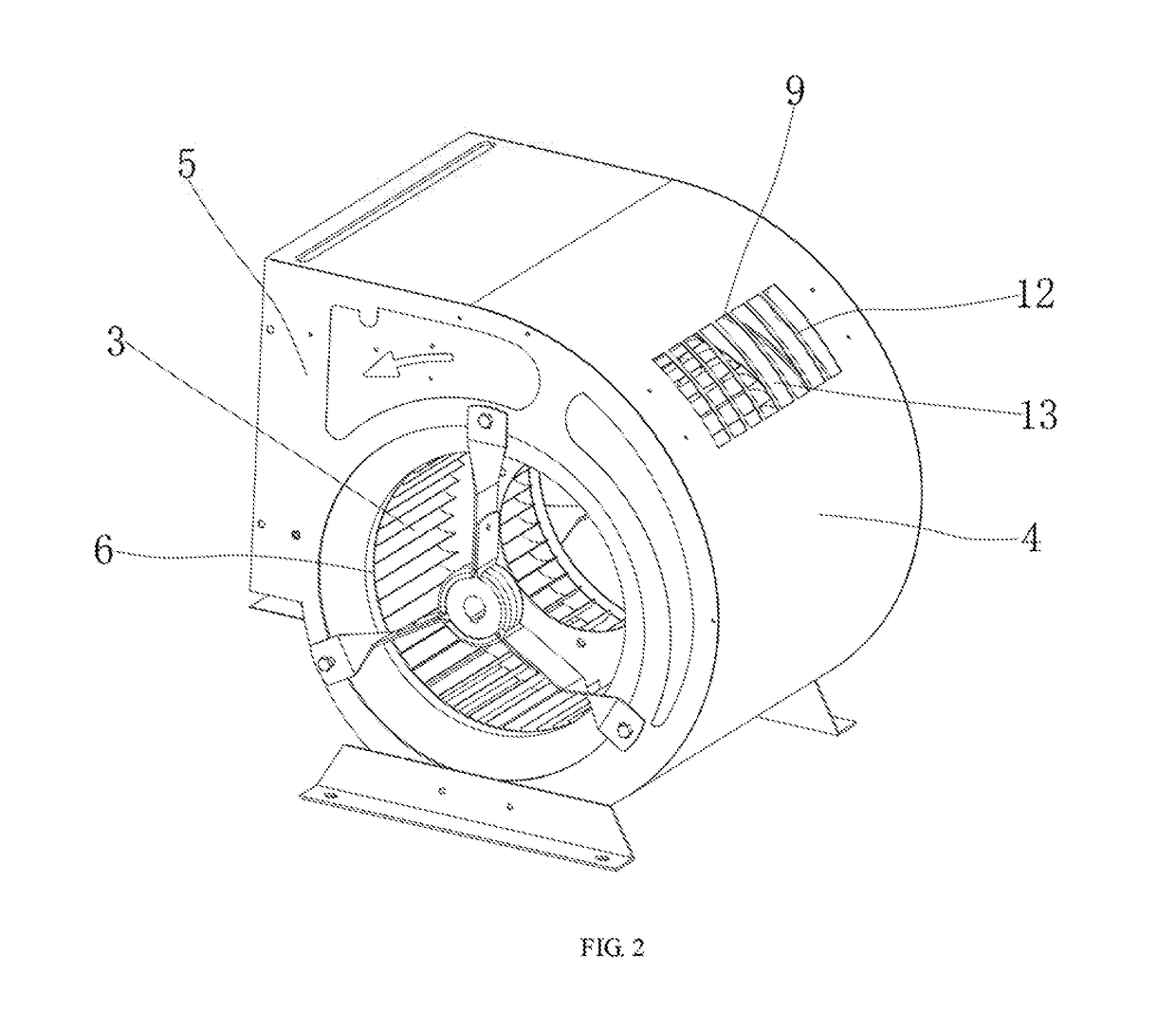 Novel volute centrifugal fan with permanent-magnet brush-less motor system