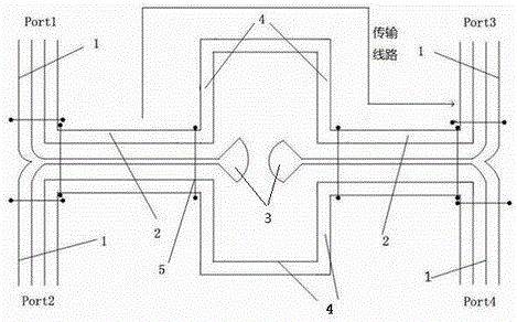 4-port apparatus for measuring dielectric constant