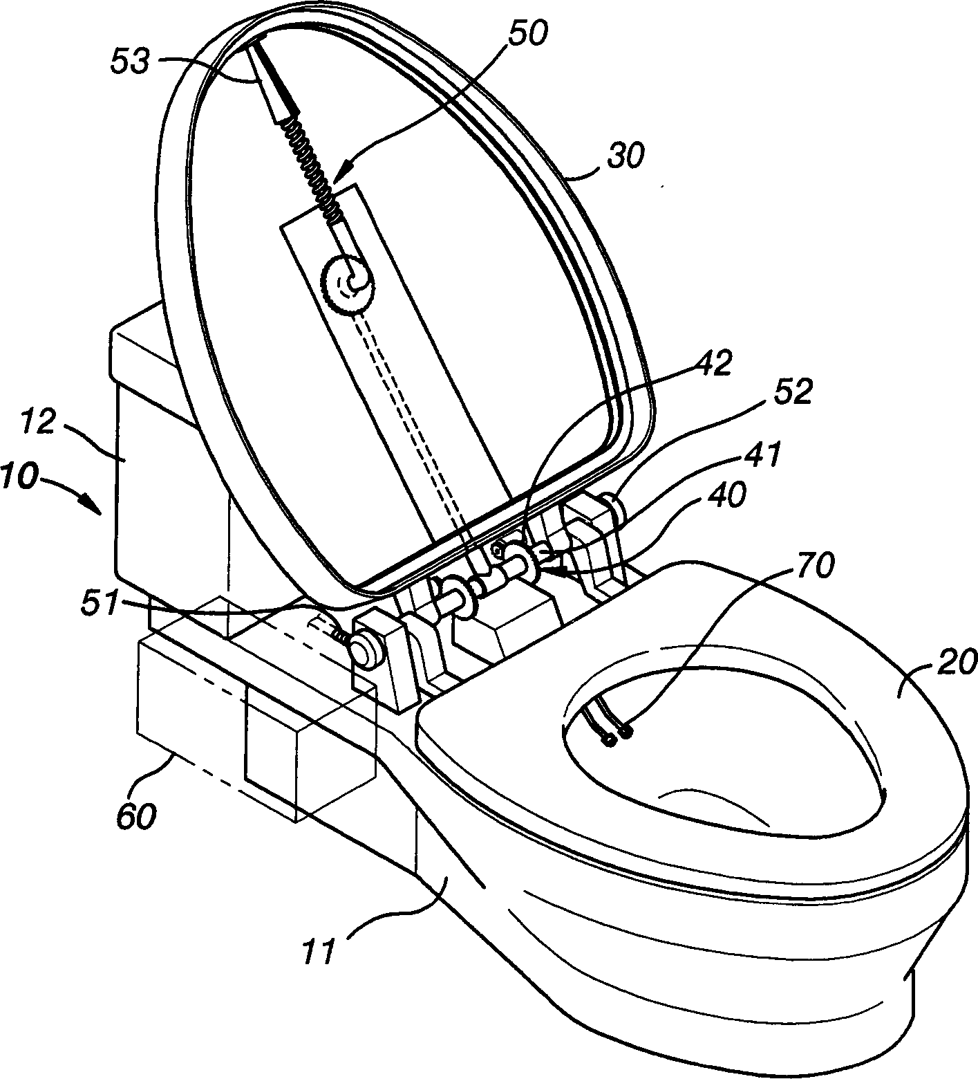 Automatic flushing device for toilet