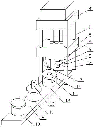 Hydraulic forging system and method for forging disk pieces with holes