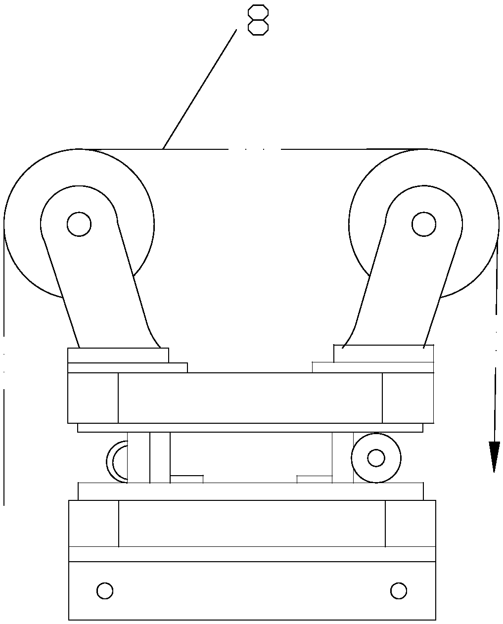 Deviation rectification device for material rolling