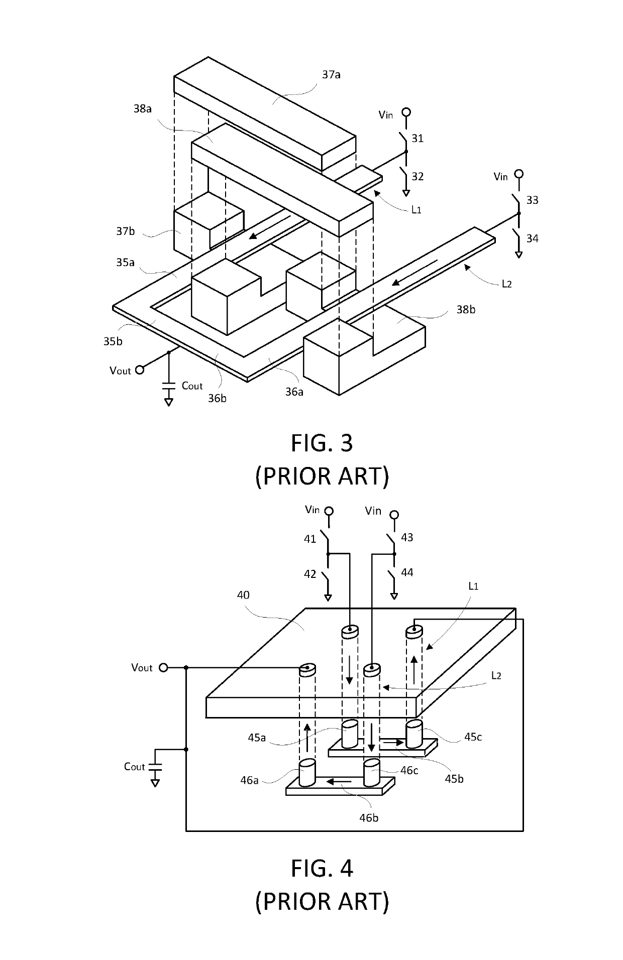 Multiphase voltage converter with coupled inductors of reduced winding loss and core loss