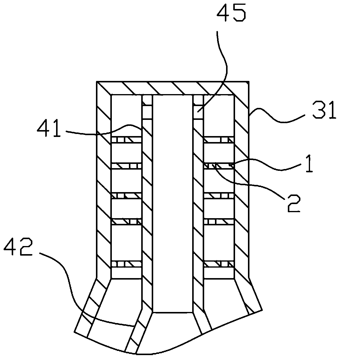 Adhesive storage tank with heat exchange device