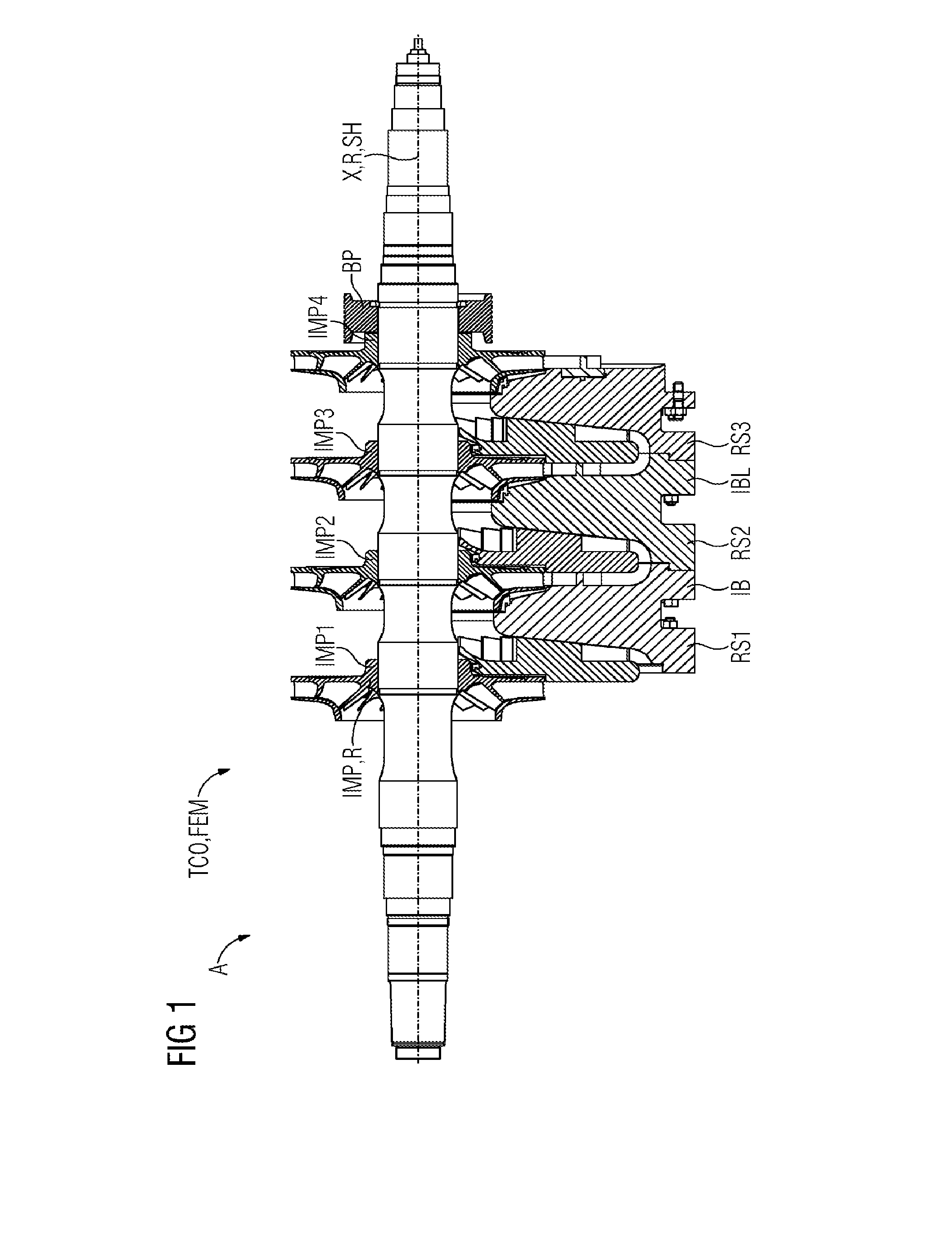 Arrangement of components in a fluid energy machine and assembly method