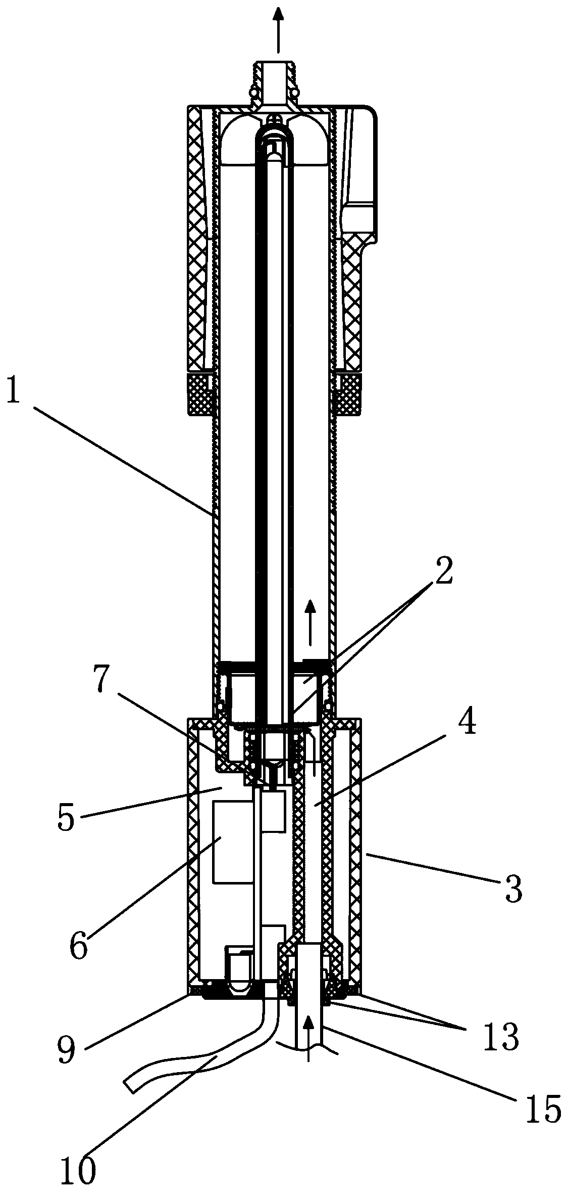 Hydropower integrated UV lamp assembly structure