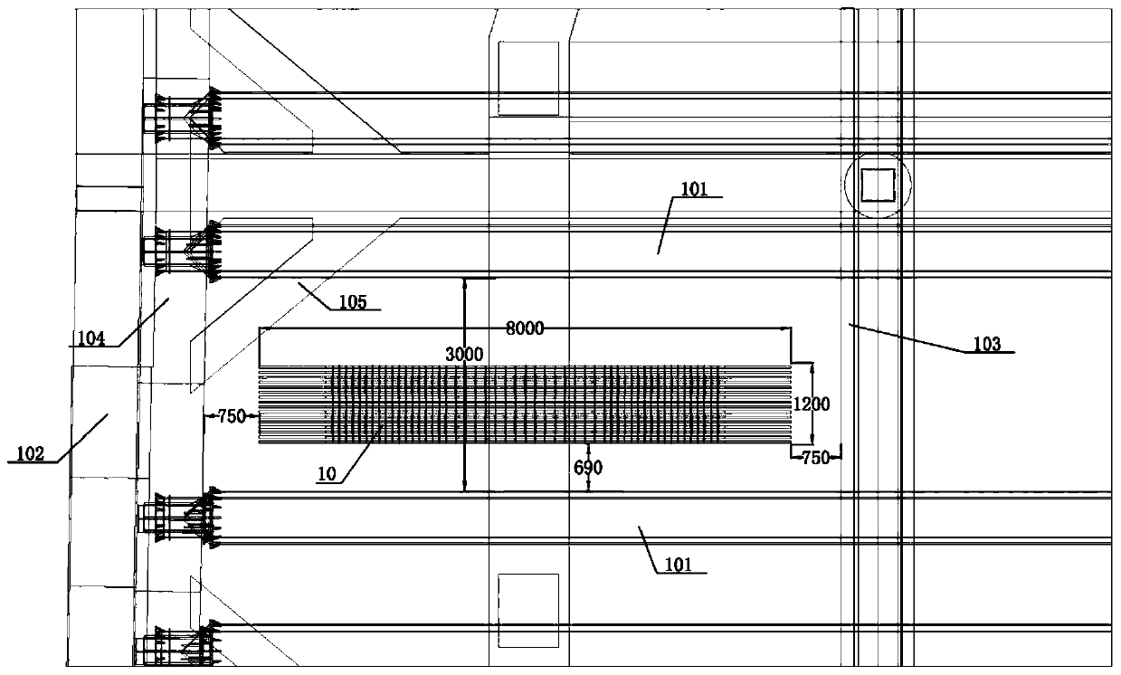 Modular rapid construction method for structure-beam steel bar skeleton of deep foundation pit