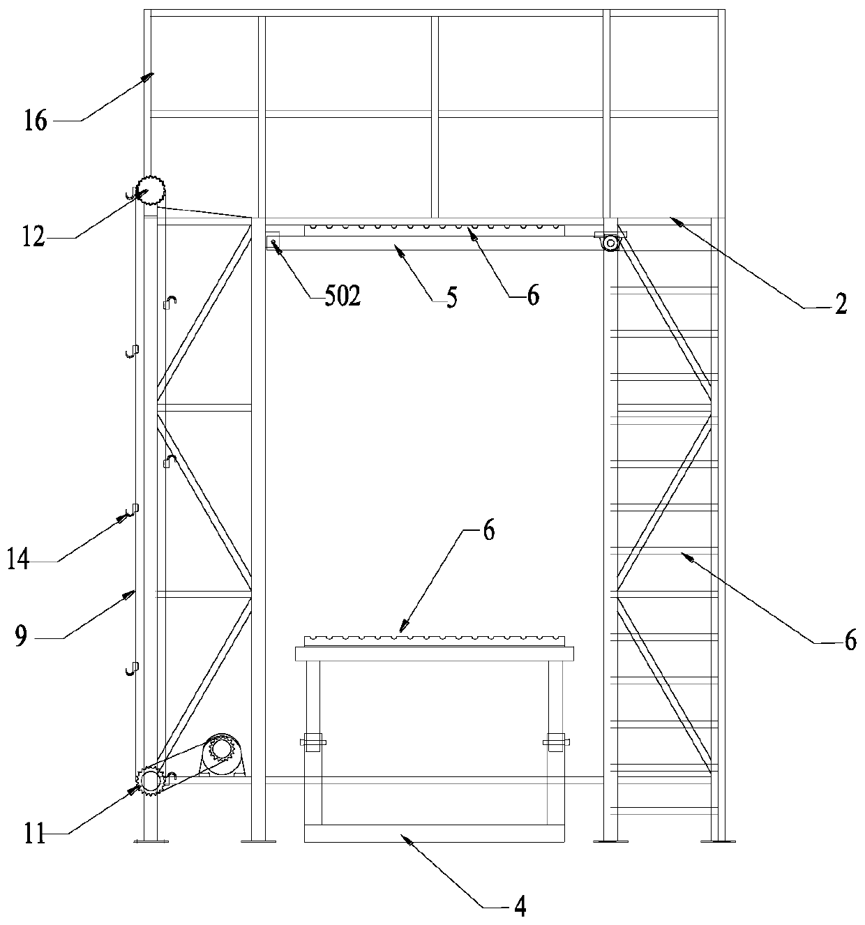 Modular rapid construction method for structure-beam steel bar skeleton of deep foundation pit