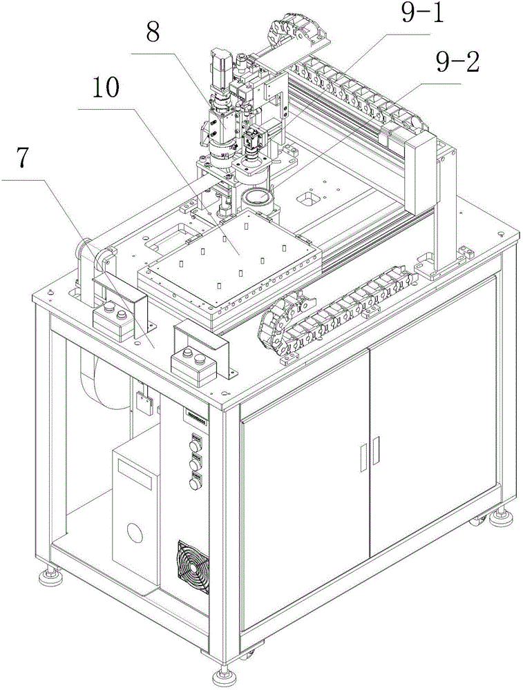 Reinforcing plate high-accuracy intelligent attachment system and attachment method thereof