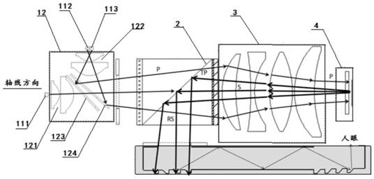 Micro projection display device and AR display system with same