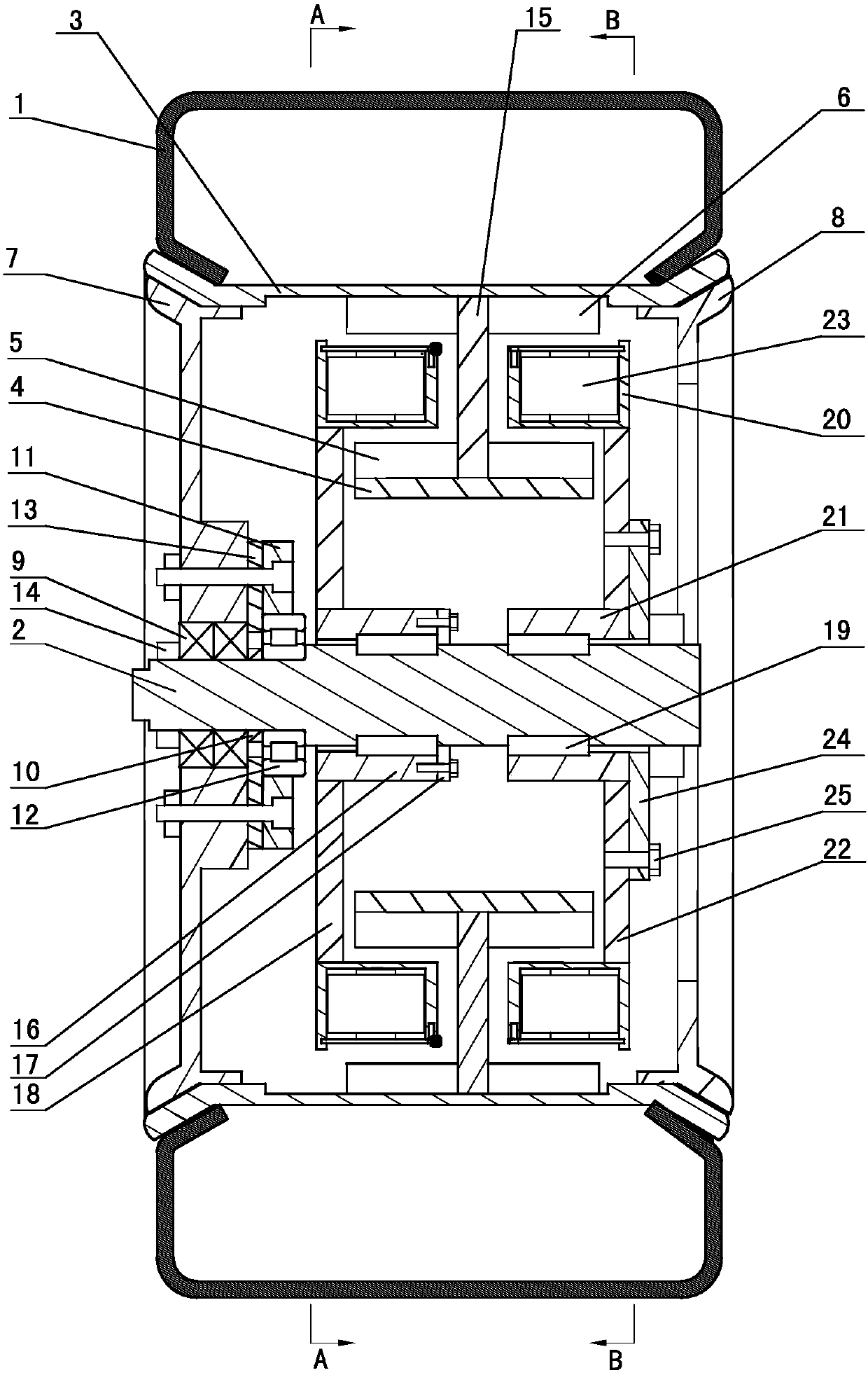 In-wheel motor driving wheel