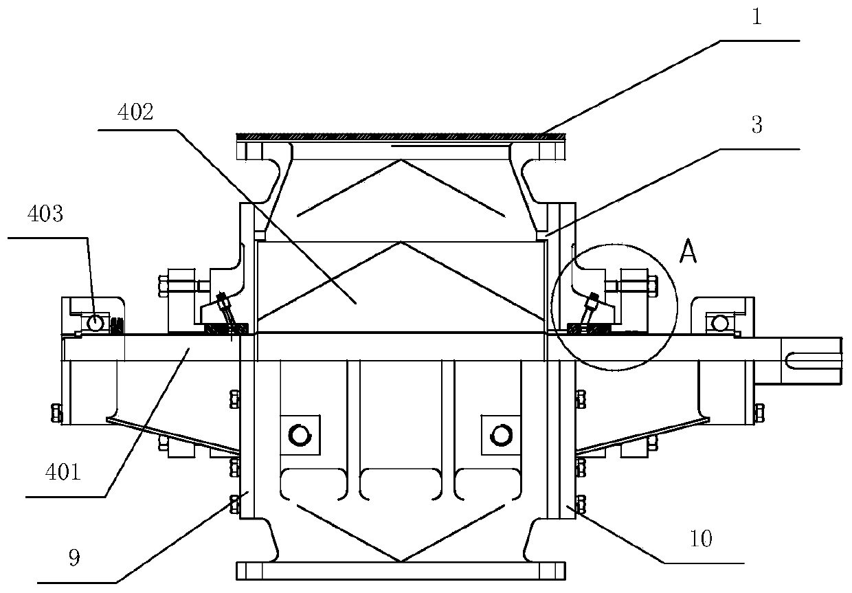 Activated carbon desulfurization and denitrification conveying rotary valve