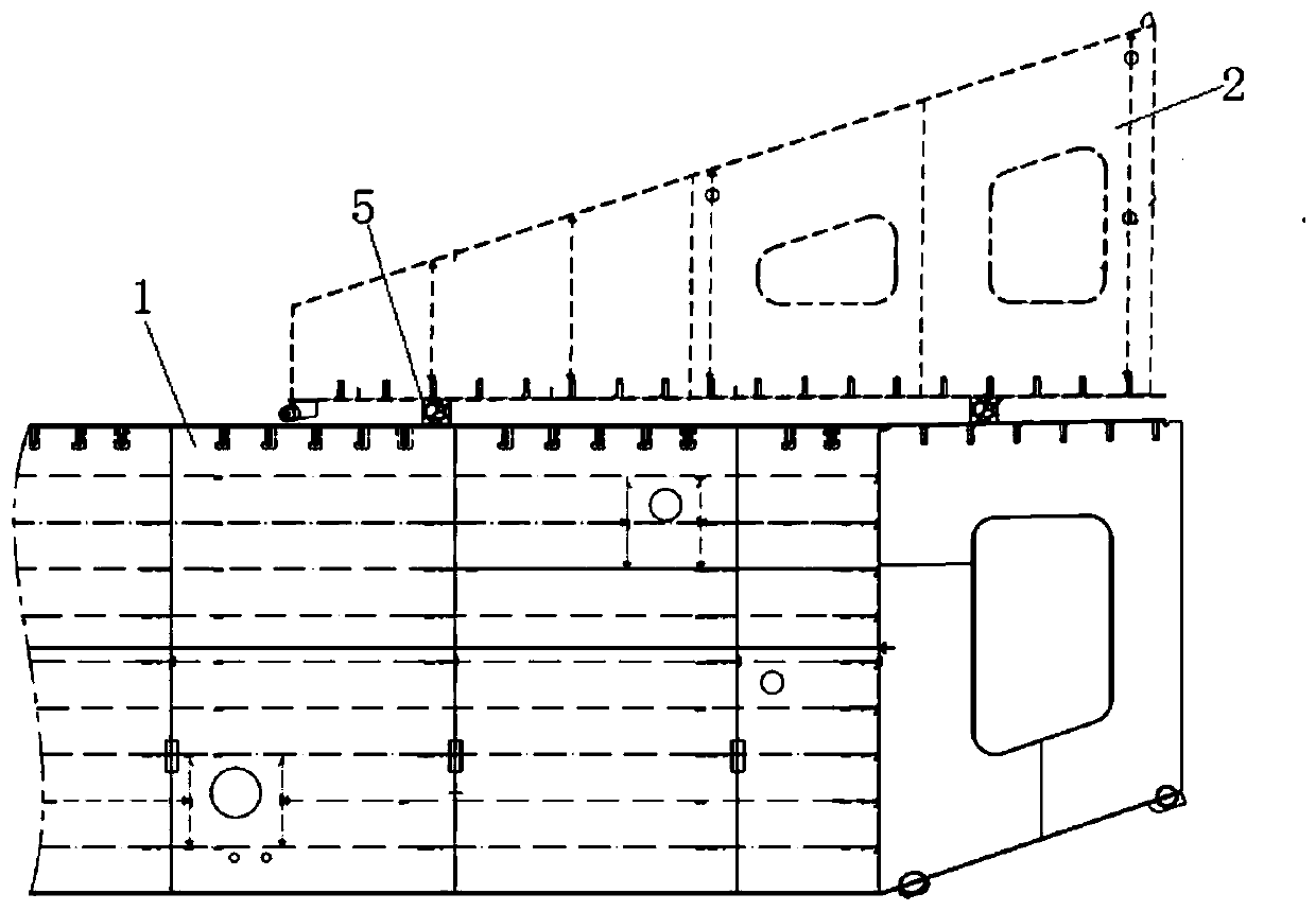 A hinged installation method for a hull steel structure