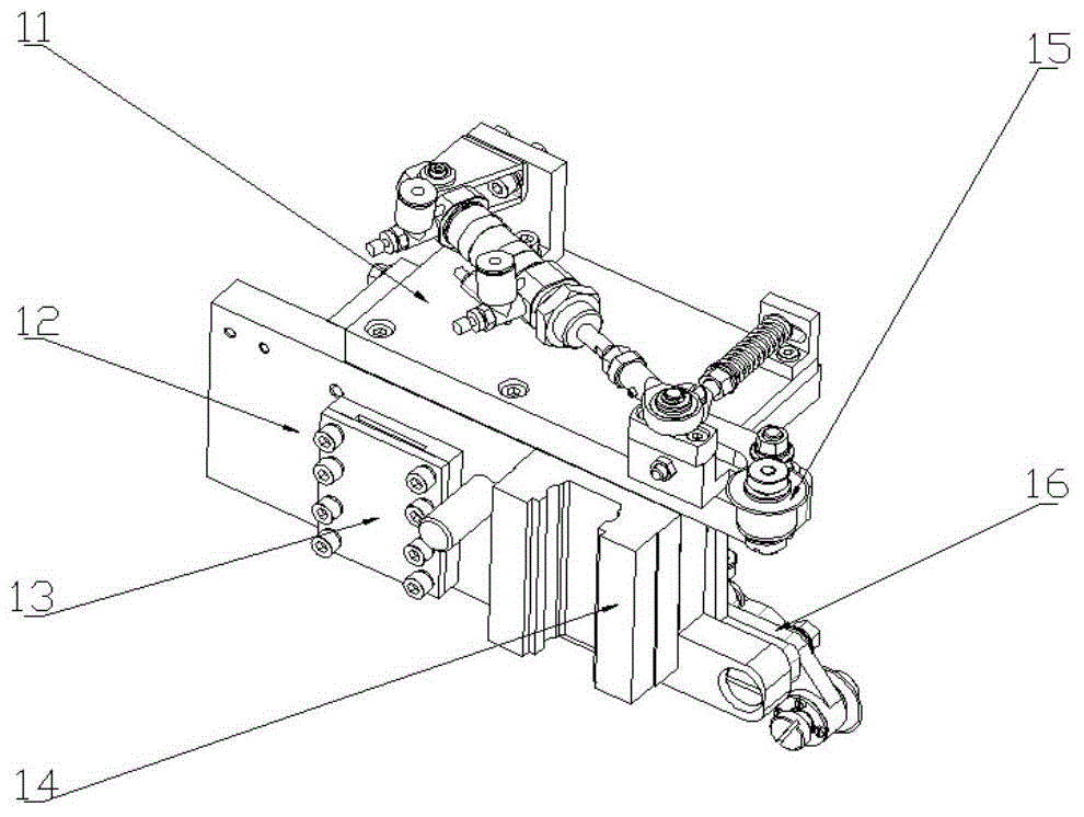 A film cutting mechanism of a vertical glass laminating machine