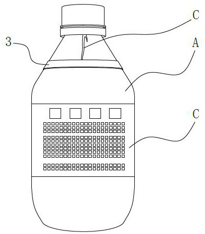 Corrosive liquid reagent bottle sticker protective adhesive tape and manufacturing method thereof