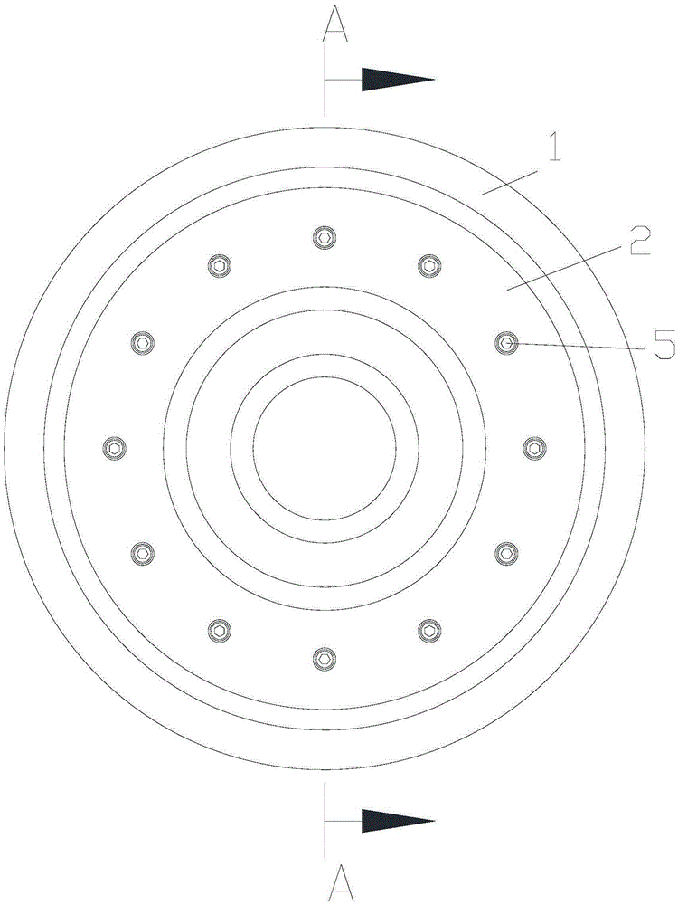 Wheel disc type particle damping absorber for rail vehicle
