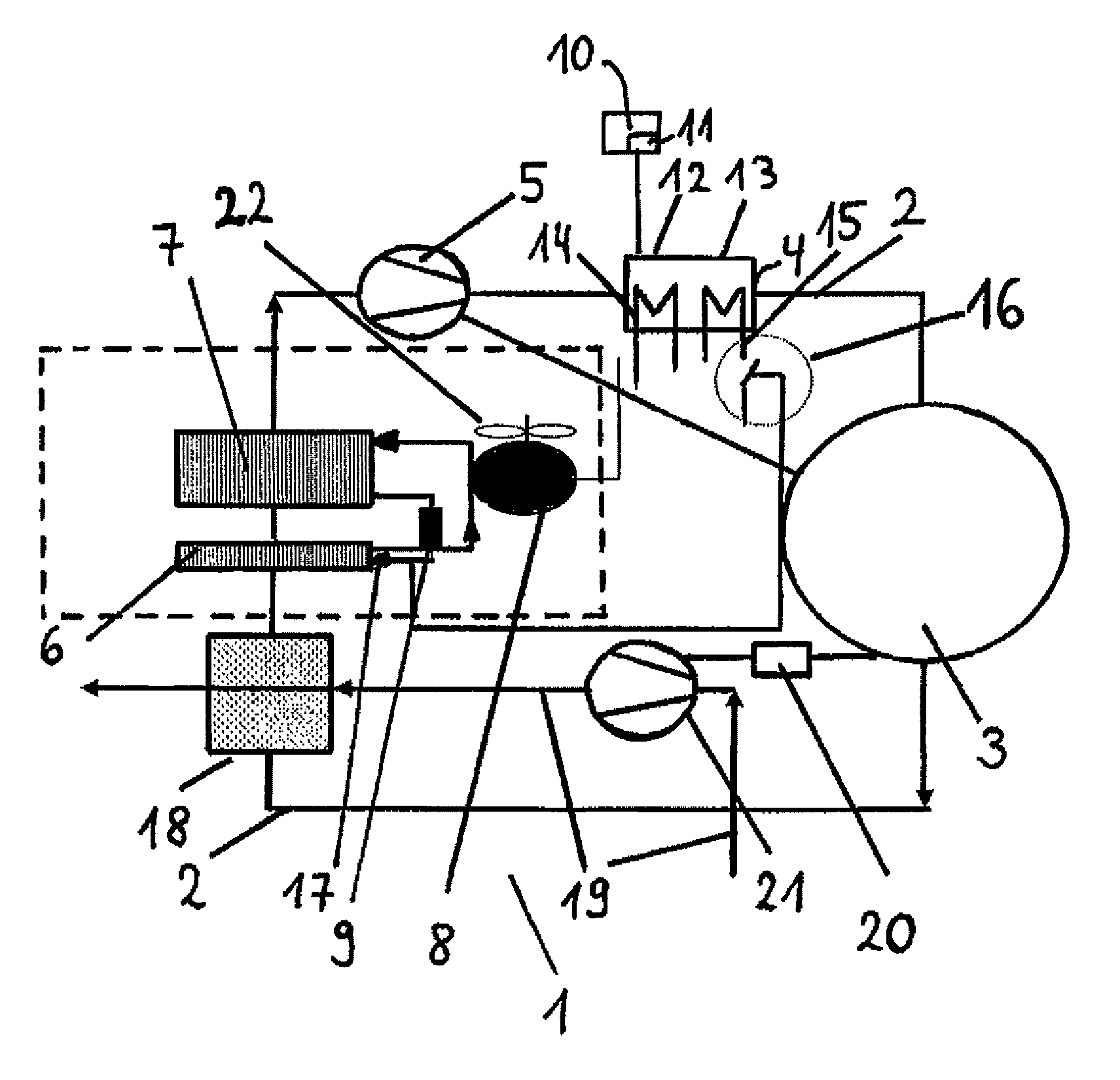 Tumble dryer comprising a heat pump and heating system and method for operating the same