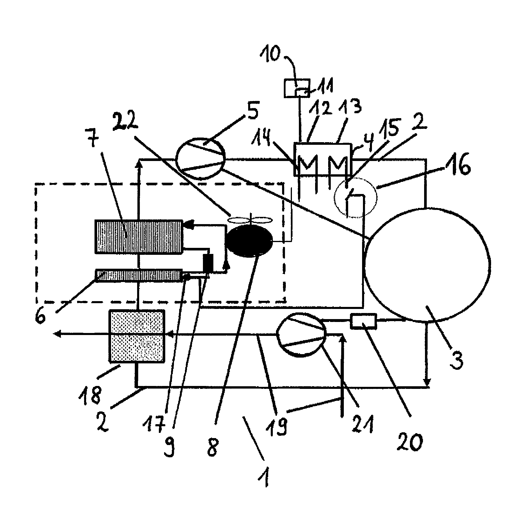 Tumble dryer comprising a heat pump and heating system and method for operating the same