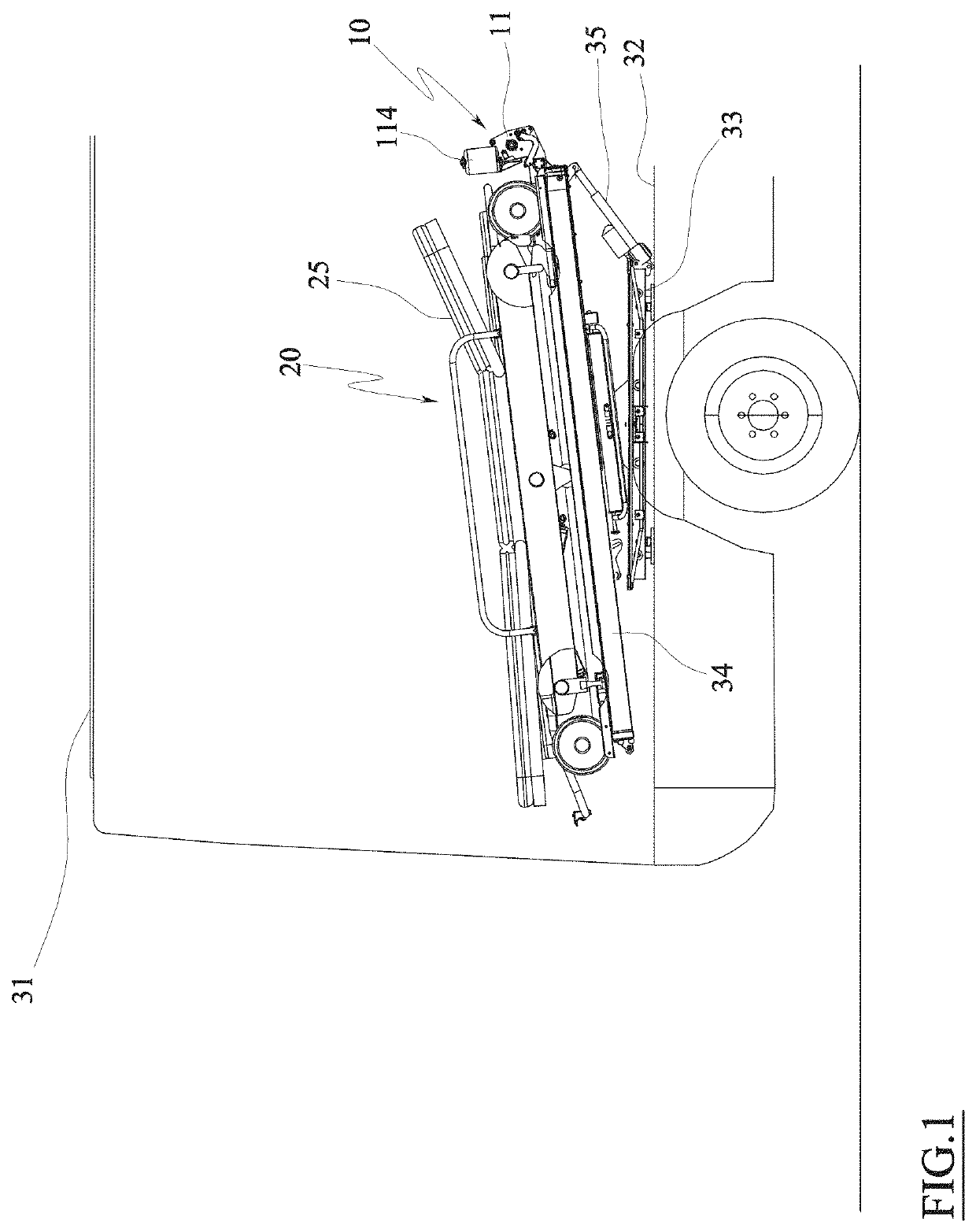 Auxiliary loading device of a stretcher