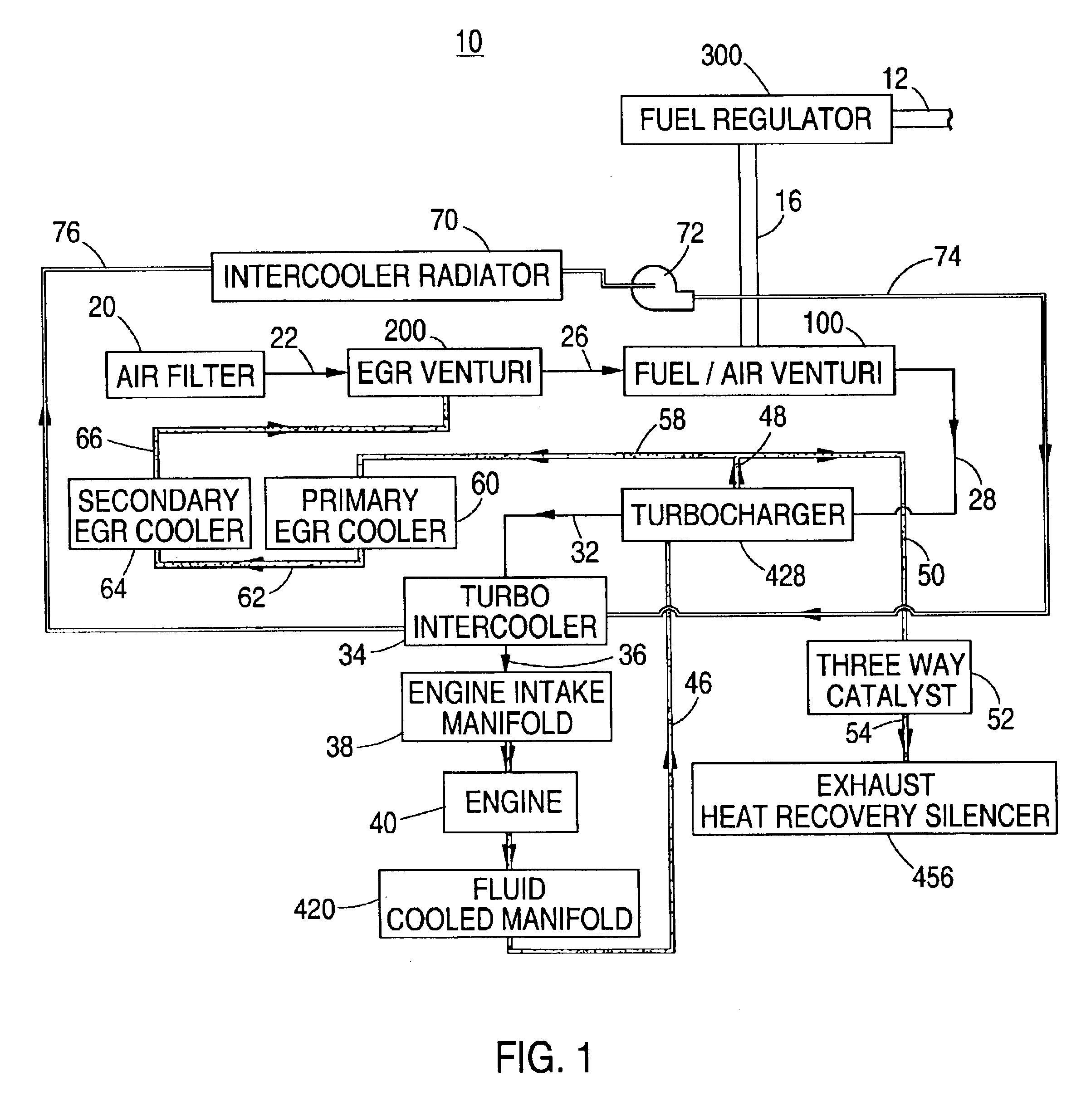 Carburetion for natural gas fueled internal combustion engine using recycled exhaust gas