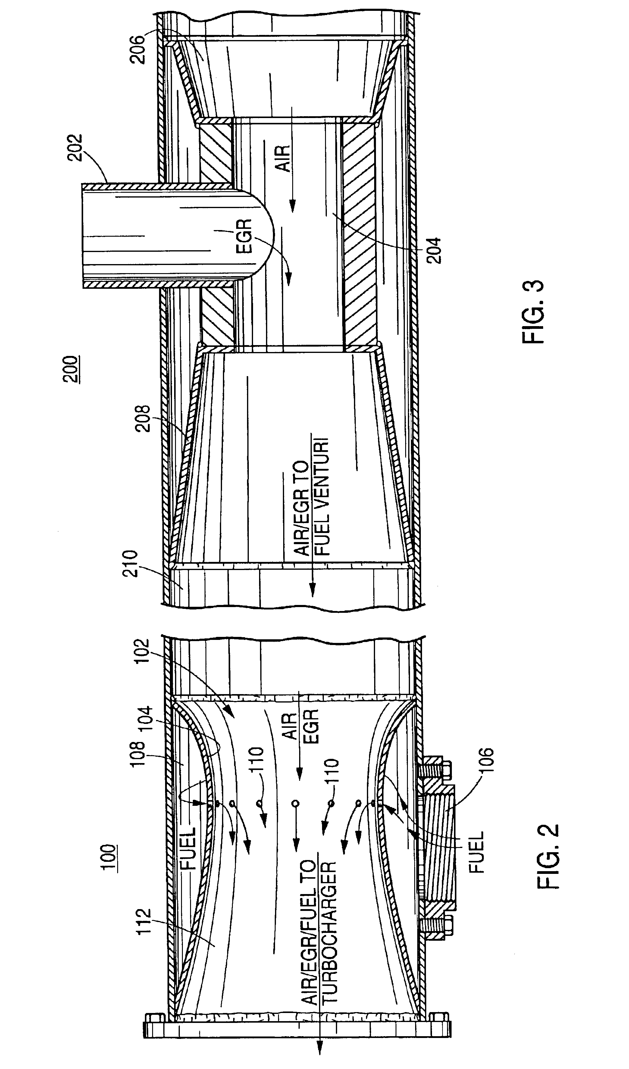 Carburetion for natural gas fueled internal combustion engine using recycled exhaust gas