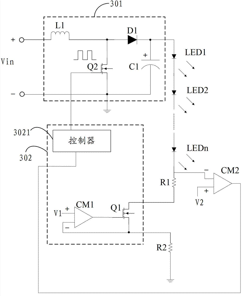 Light-emitting diode (LED) backlight driving circuit and backlight module