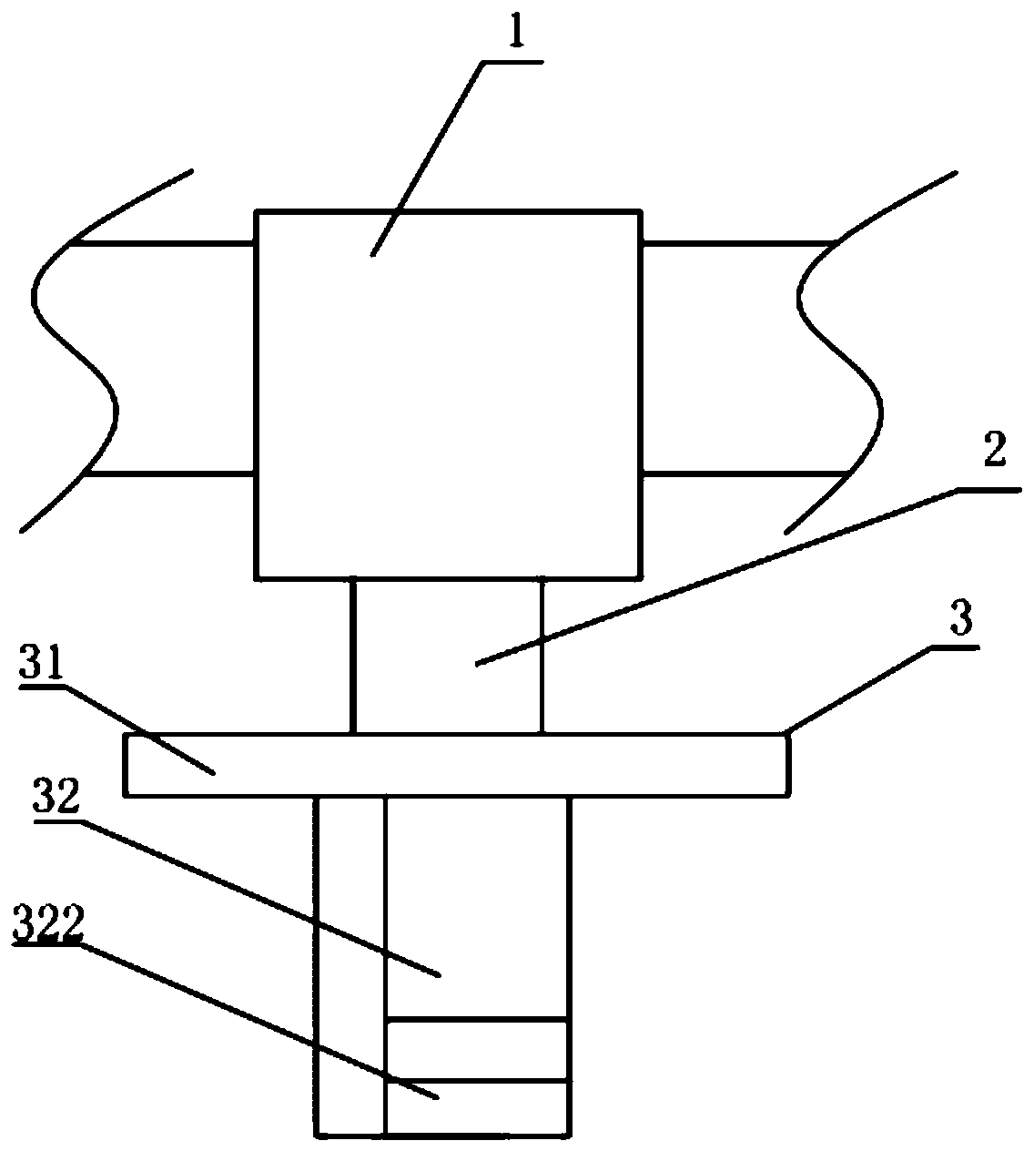 Wiring harness fixing clip for vehicle