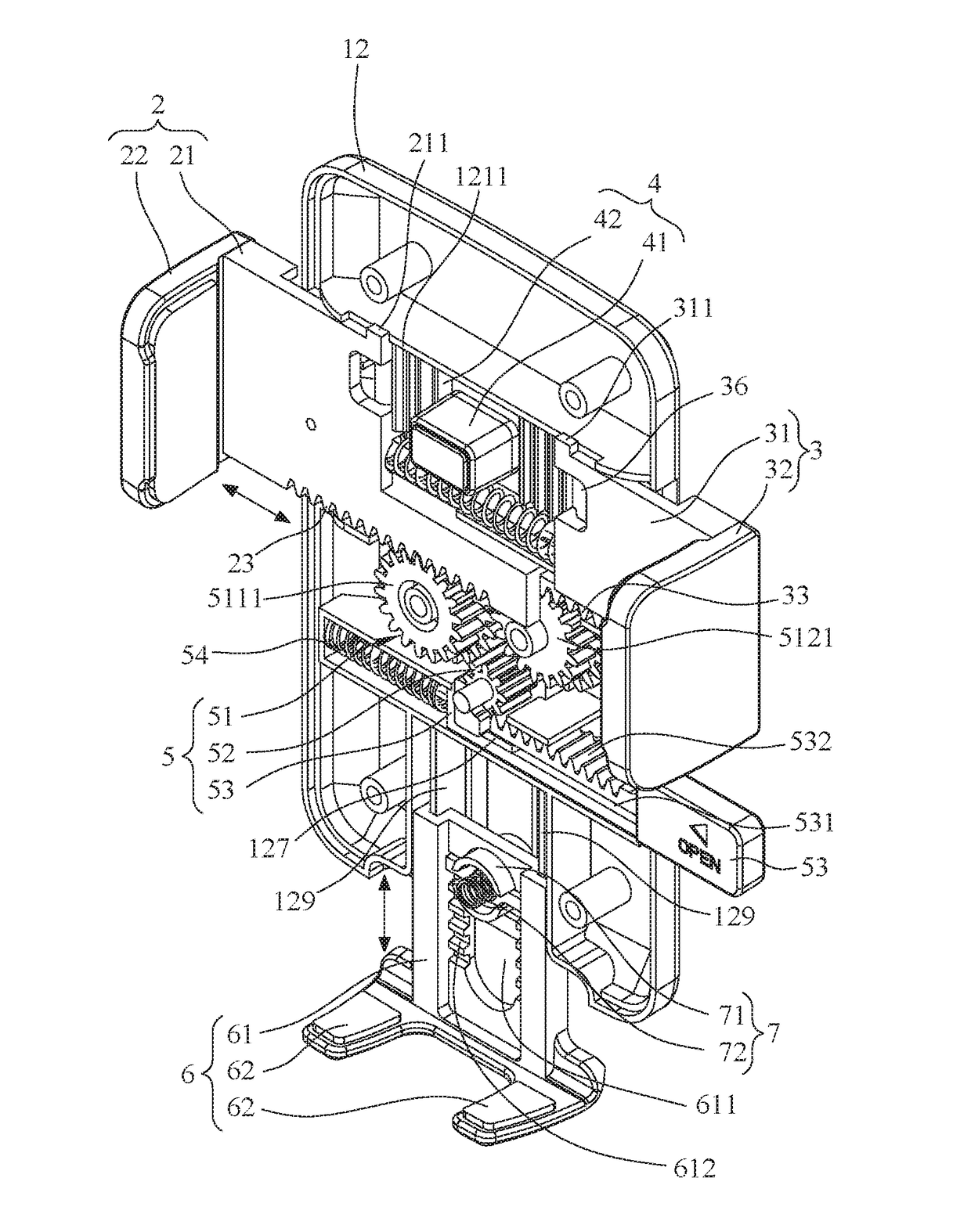 Clamping apparatus for portable electronic device