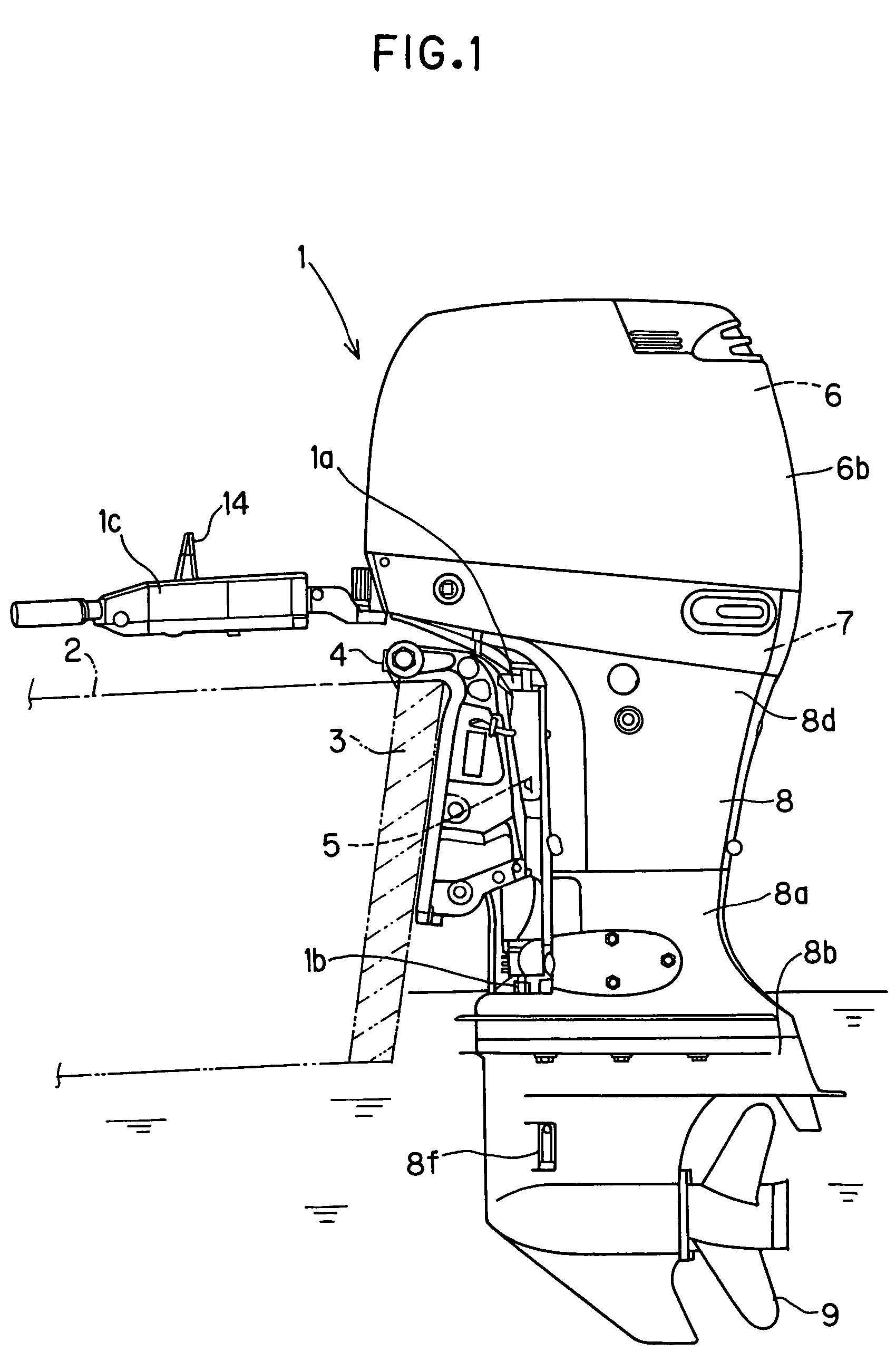 Cooling water pump device for outboard motor
